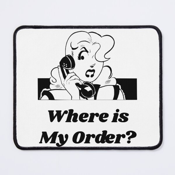 Item preview, 'Where is my order?' Angry Woman Design - Retro Illustration Design for T-shirts, mugs, phone cases and other accessories designed and sold by Ridiculam Toga.