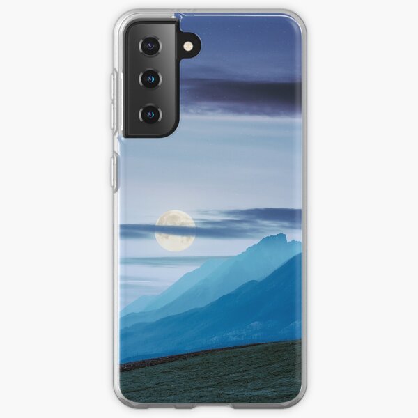rural fields near Tatra Mountains at night Samsung Galaxy Soft Case