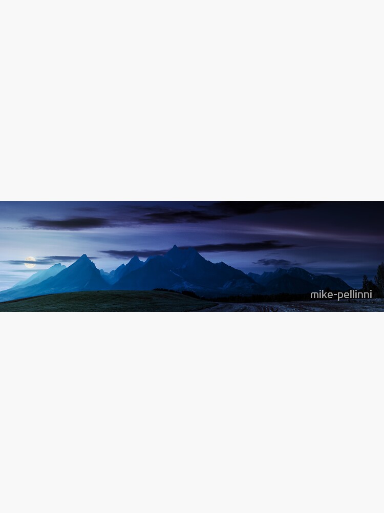 rural fields near Tatra Mountains at night by mike-pellinni