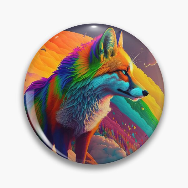 Artikelvorschau, Regenbogen-Kitsune entworfen und verkauft von KLOIK.