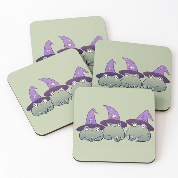 Item preview, three cute little wizard frogs designed and sold by Yarafantasyart.