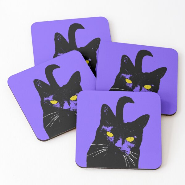 Item preview, Black Cat in Purple Design - Pet Pop Art - Animal Pop Art, Bespoke Option designed and sold by StudioFlea.