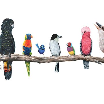 Artwork thumbnail, Australian Birds by lucyluart