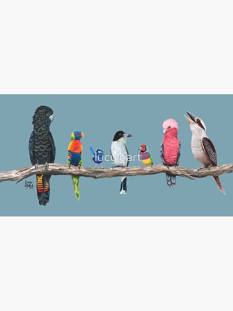 Thumbnail 5 of 5, Mouse Pad, Australian Birds designed and sold by lucyluart.