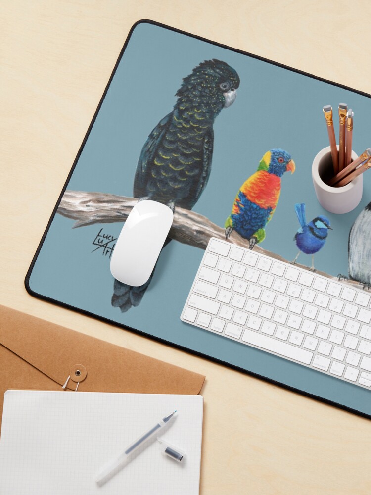 Thumbnail 3 of 5, Mouse Pad, Australian Birds designed and sold by lucyluart.