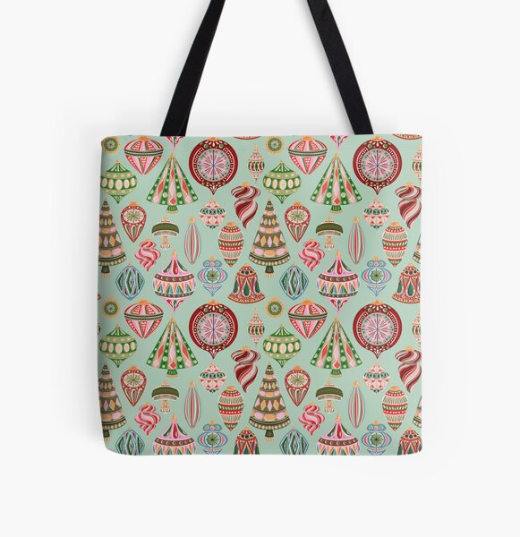 Midcentury Modern Christmas Ornaments All Over Print Tote Bag