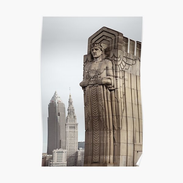 Cleveland Ohio Guardians of Traffic Giclee print unframed and