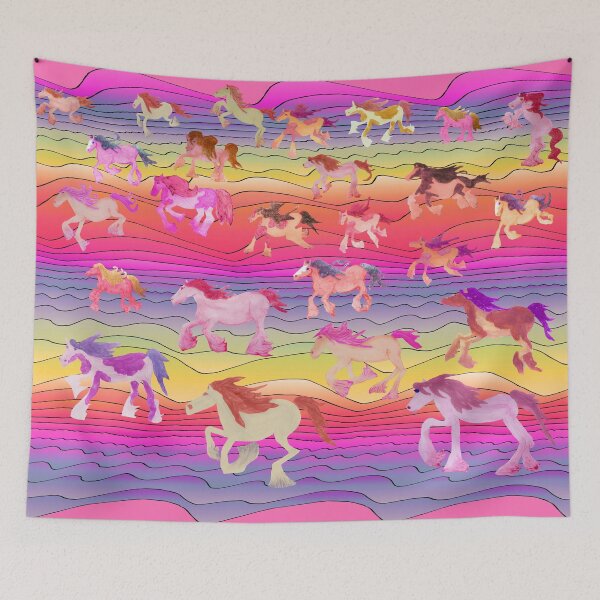 Item preview, Red Horses Marching to Victory designed and sold by cosmicesoteric.