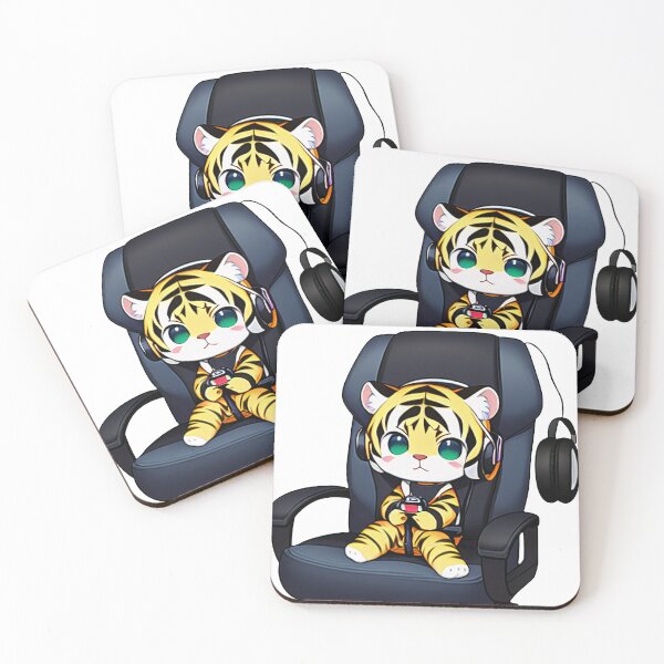 Item preview, Gamer Chibi Tiger Sitting on Gaming Chair designed and sold by BAYFAIRE.