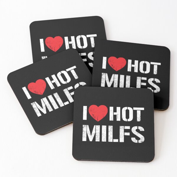 Item preview, I Love Hot Milfs - Vintage White Text designed and sold by Whimsical  Thinker.