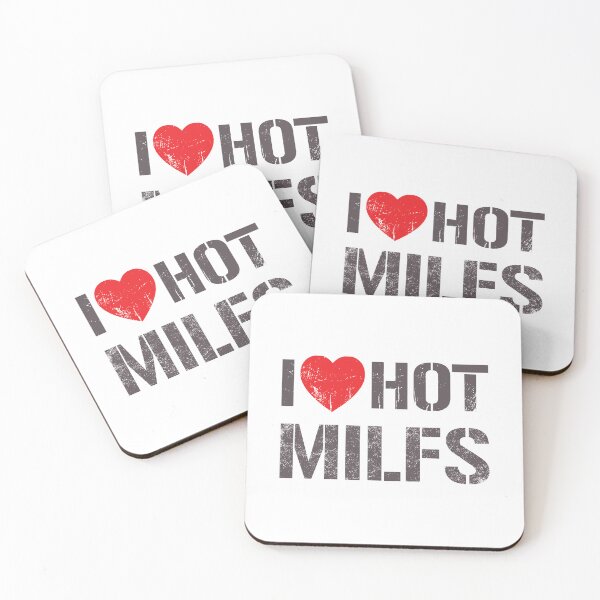 Item preview, I Love Hot Milfs - Funny Vintage Text designed and sold by Whimsical  Thinker.