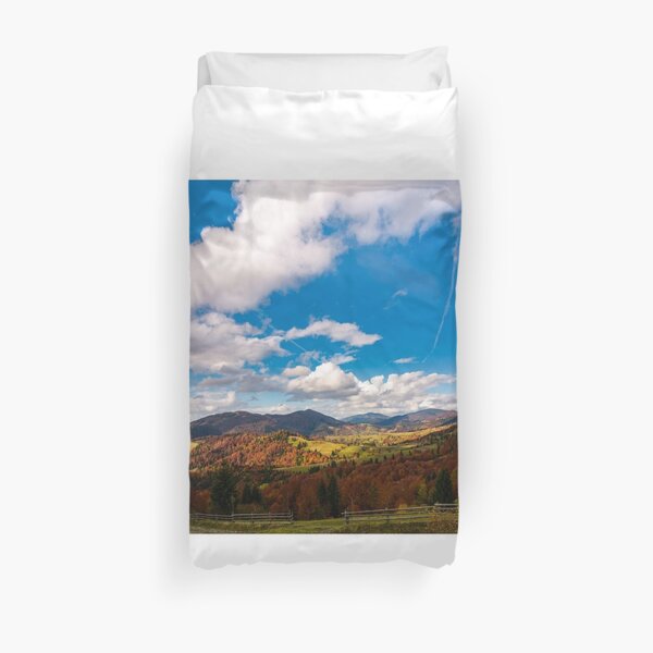 gorgeous cloudscape over the mountains Duvet Cover