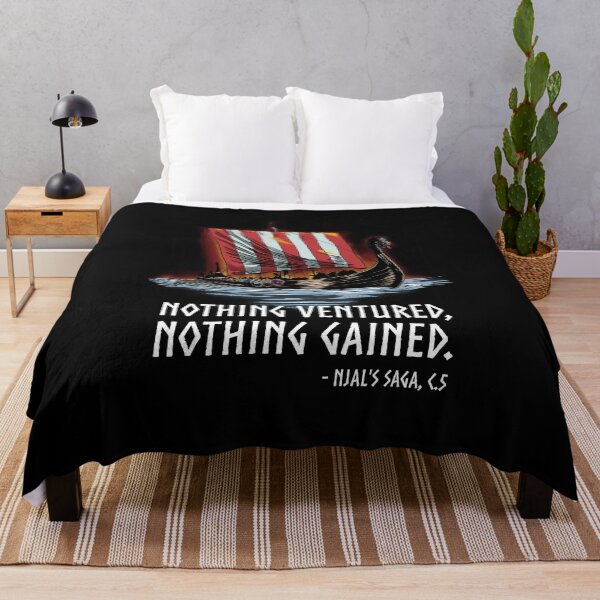 Item preview, Norse Paganism Proverb - Nothing ventured, nothing gained - Viking Longship designed and sold by Styrman.