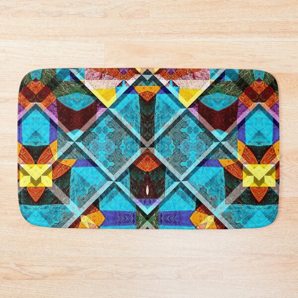 Item preview,  POWERFUL LUMINOUS RADIAL COSMIC LABYRINTH PATCHWORK -  SPIRITUAL AWAKENING CUBIC GEOMETRIC ART PATTERN IN DEEP* designed and sold by Ralek.