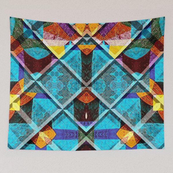 Item preview,  POWERFUL LUMINOUS RADIAL COSMIC LABYRINTH PATCHWORK -  SPIRITUAL AWAKENING CUBIC GEOMETRIC ART PATTERN IN DEEP* designed and sold by Ralek.