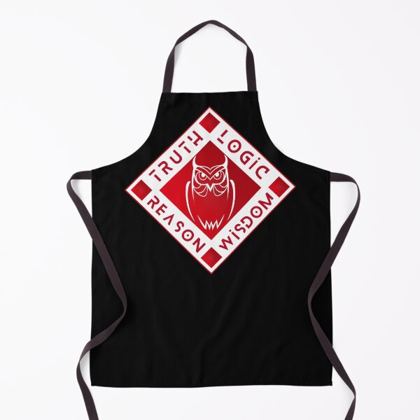 Item preview, Owl Truth Logic Wisdom Reason Red White designed and sold by Yiorgos Designs.