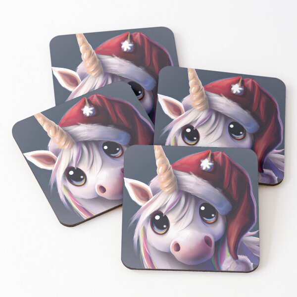 Item preview, Christmas Unicorn Illustration Sticker-Kawaii Unicorn designed and sold by tangledupsue.