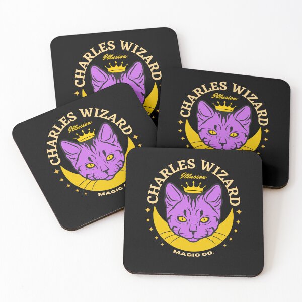 Item preview, CHARLES NAME SHIRT: CHARLES WIZARD PURPLE CAT DESIGN. designed and sold by AlexRelax.