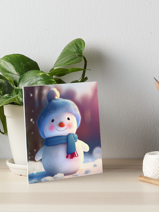 Cute Snowman in the Snow | Sticker