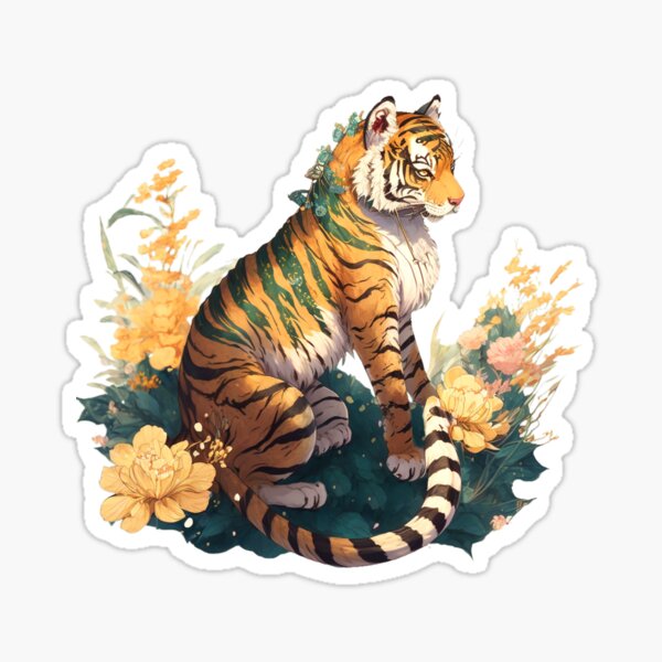 Cool oriental chinese fluffy tiger watercolor ink samsung galaxy