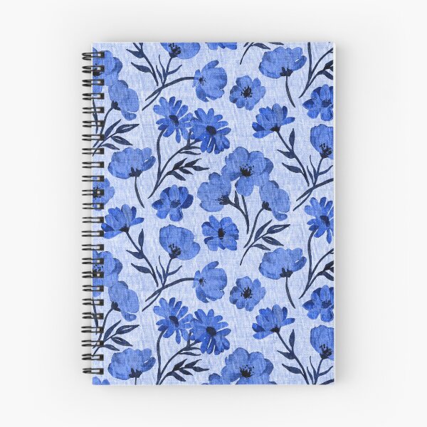 Item preview, Textured Monochrome Floral in Shades of Cornflower Blue - light background designed and sold by micklyn.