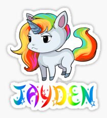 Jayden Unicorn Sticker Sticker