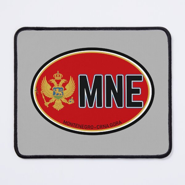 Item preview, MONTENEGRO Montenegrin Flag Crna Gora Vehicle ID Flag Oval Sticker T-Shirt 03 designed and sold by OuterShellUK.