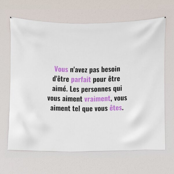 Aperçu de l'œuvre Vous N'avez Pas Besoin D'être Parfait Pour Etre Aimé créée et vendue par printory.