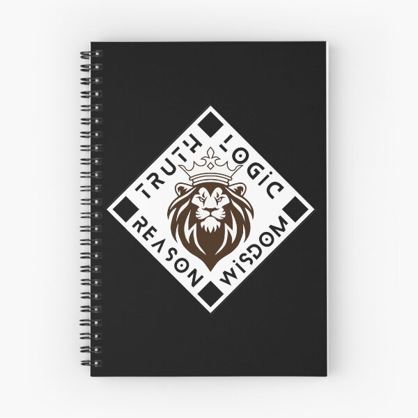 Item preview, King Lion Truth Logic Wisdom Reason Black White designed and sold by Yiorgos Designs.
