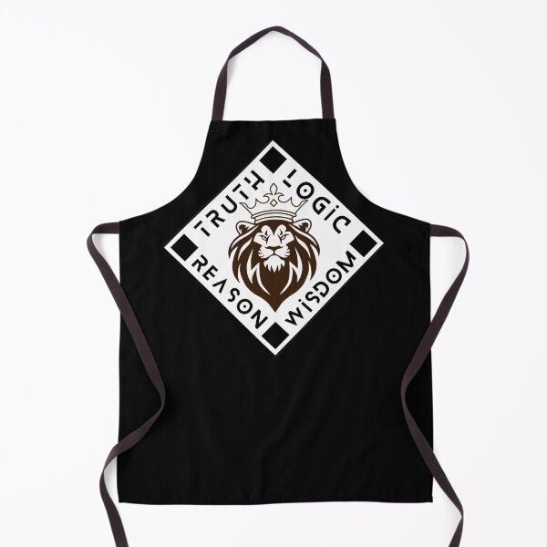 Item preview, King Lion Truth Logic Wisdom Reason Black White designed and sold by Yiorgos Designs.