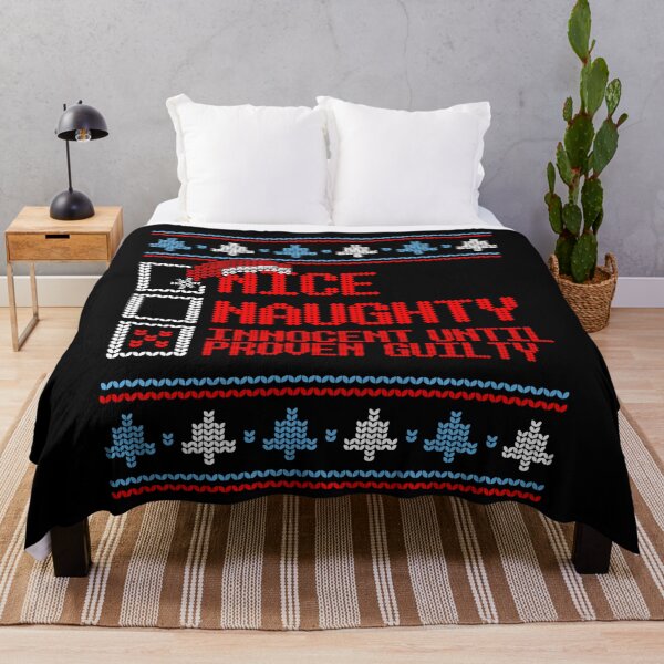 Item preview, Nice Naughty Innocent Until Proven Guilty Christmas List Funny Tee  designed and sold by GraphifyArt.