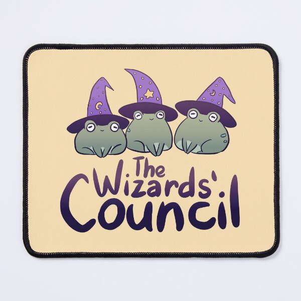 Item preview, The wizard council - three cute little wizard frogs designed and sold by Yarafantasyart.