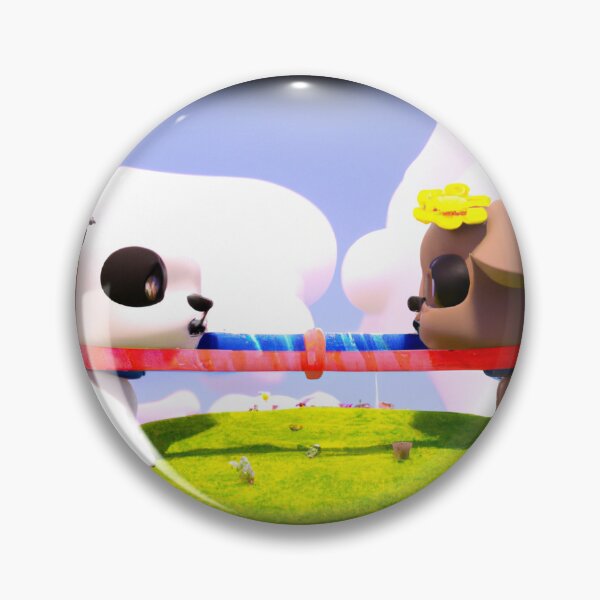 Item preview, Cute dogs tug of war cartoon-- 3D  designed and sold by glitchman2.