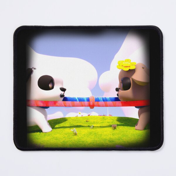 Item preview, Cute dogs tug of war cartoon-- 3D  designed and sold by glitchman2.