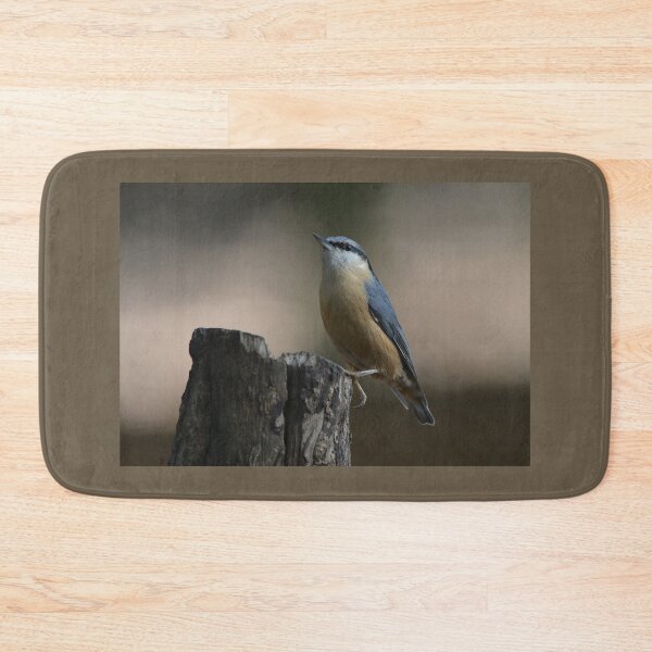 Item preview, Nuthatch on tree stump designed and sold by ClaireChown.