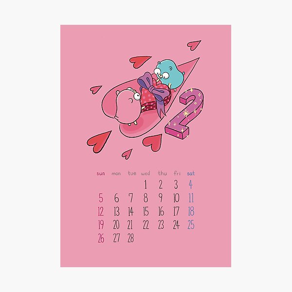 Gopher Calendar 2023-02 Photographic Print
