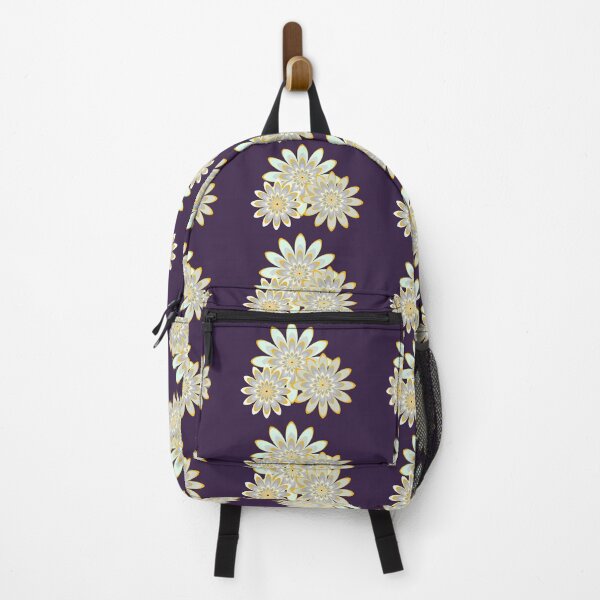 Item preview, white flower pattern violet designed and sold by Bakkia.