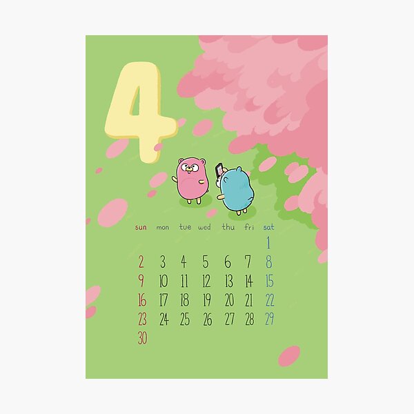 Gopher Calendar 2023-04 Photographic Print