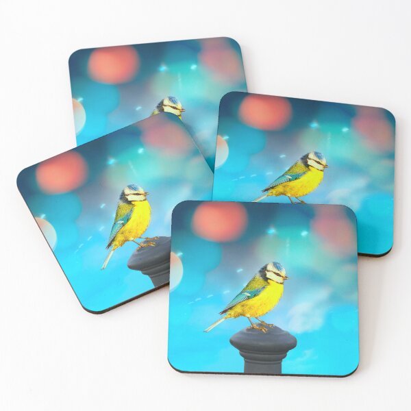Item preview, Blue Tit With Turquoise Bokeh Background designed and sold by Taina Sohlman.