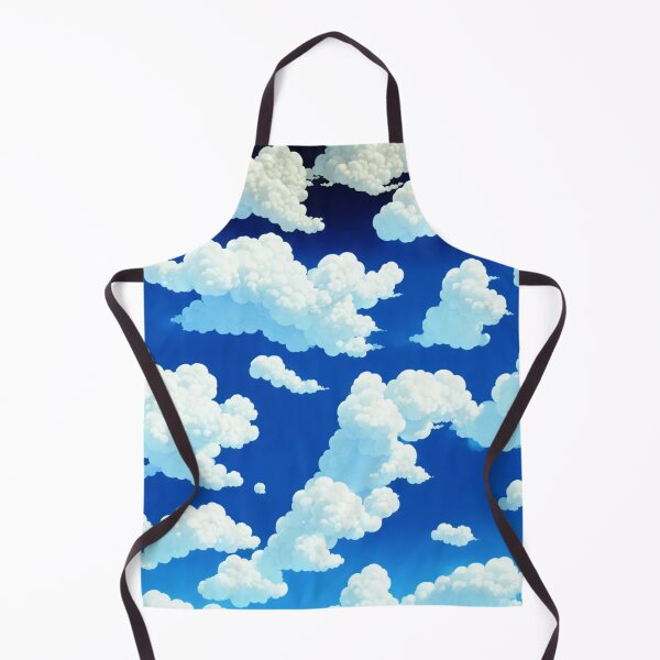 Item preview, Royal blue sky with stylized white clouds  designed and sold by BubbleCrumbs.