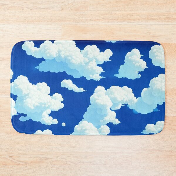 Item preview, Royal blue sky with stylized white clouds  designed and sold by BubbleCrumbs.