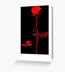 DM Violator Rose style small breast logo Greeting Card