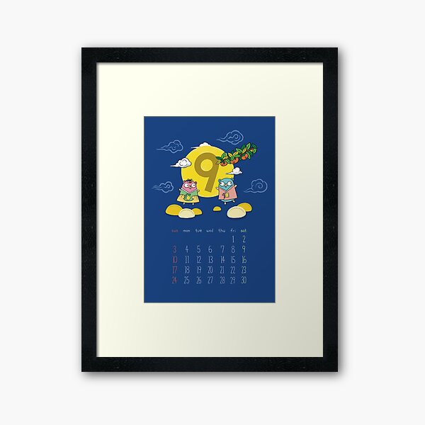 Gopher Calendar 2023-09 Framed Art Print