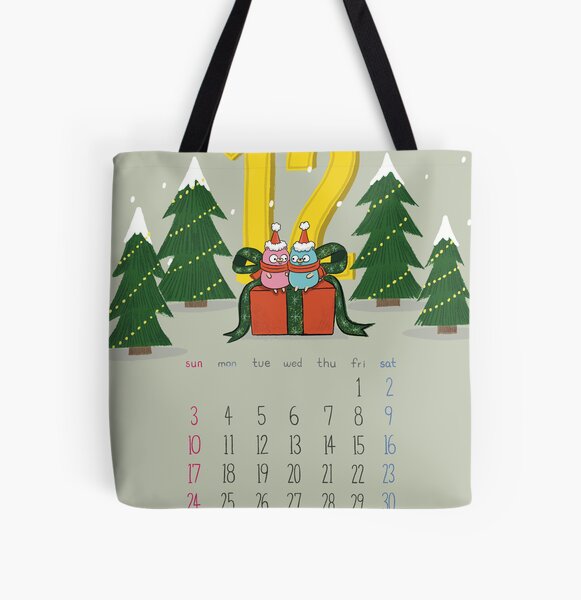 Gopher Calendar 2023-12 All Over Print Tote Bag