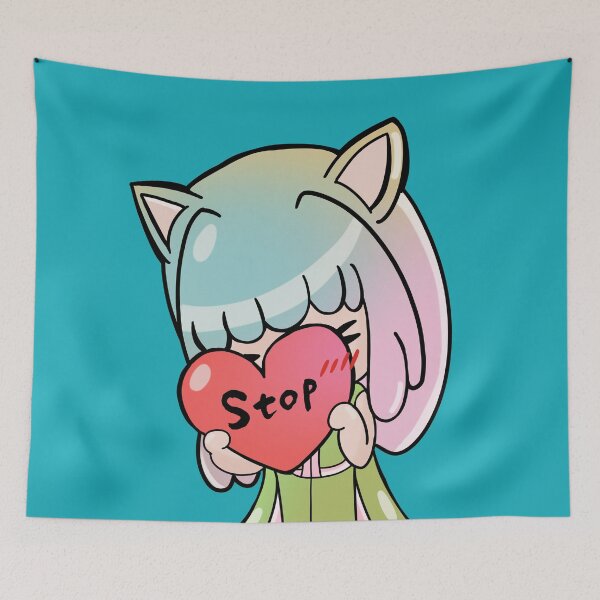 Aperçu de l'œuvre Arrêtez, arrêtez, je suis timide : Kawaii Cat Ears Anime Girl Fancy Dress Cute. Convient à ceux qui aiment les choses mignonnes et les cadeaux pour ceux qui aiment la gentillesse et les cœurs chaleureux. créée et vendue par MokonoKokoro.