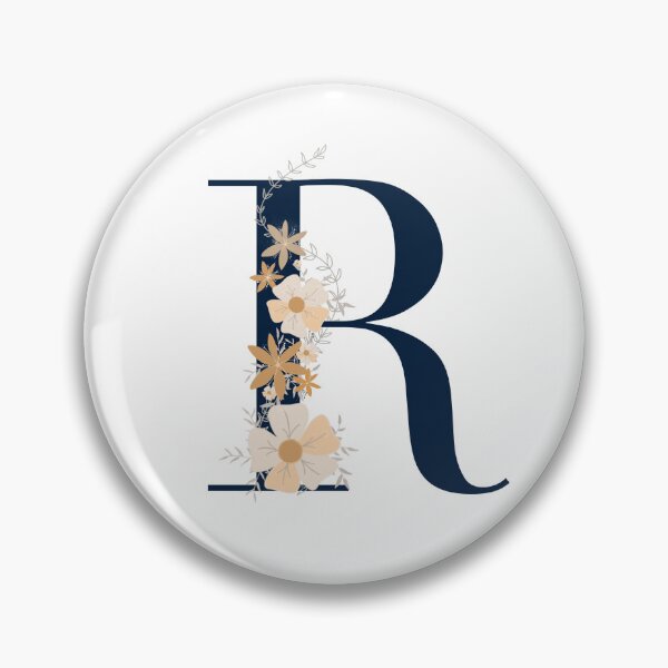Item preview, Letter R monogram dark blue designed and sold by Bon-mots-jkd.
