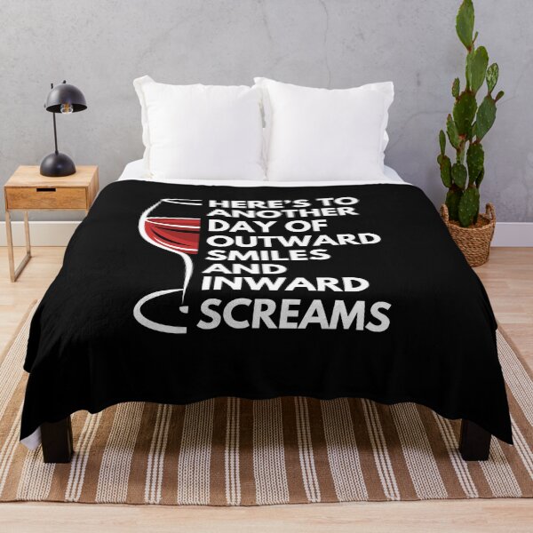 Item preview, Here’s to another day of outward smiles and inward screams - Witty Quotes | Funny Sarcastic Sayings | Sassy and Witty Sayings designed and sold by FitBeast.