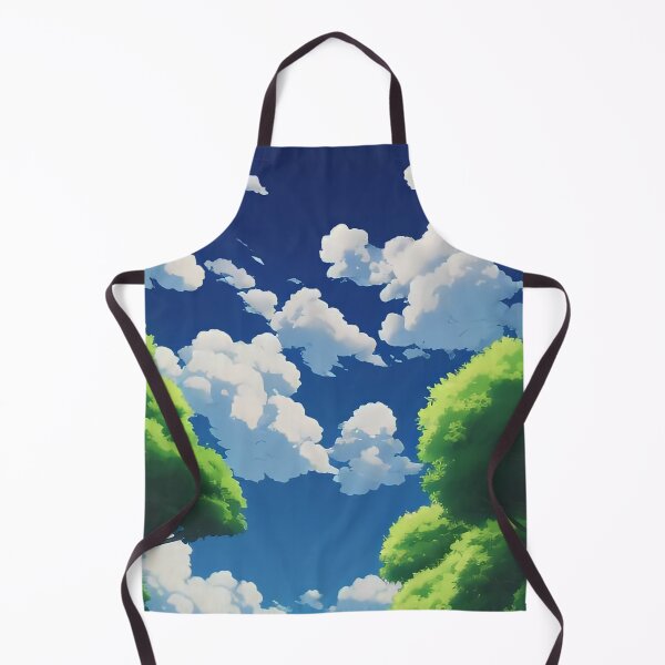 Item preview, Royal blue sky with stylized white clouds  designed and sold by BubbleCrumbs.