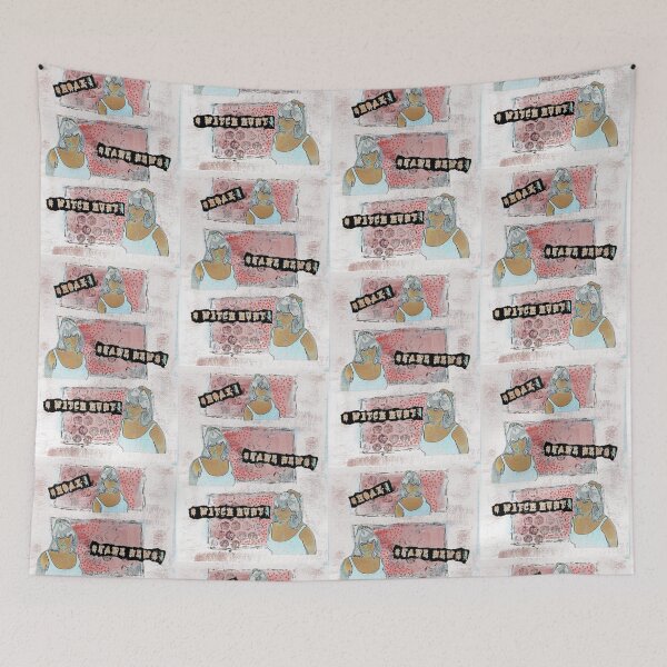 Item preview, Fake News Figurative Political Feminist Art designed and sold by Beatrice Roberts.
