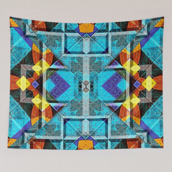 Item preview, POWERFUL LUMINOUS RADIAL COSMIC LABYRINTH PATCHWORK -  SPIRITUAL AWAKENING CUBIC GEOMETRIC ART PATTERN IN DEEP* designed and sold by Ralek.